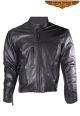 Mens Leather Motorcycle Jacket with zipout lining