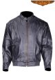 Black Pig Skin Leather Lightweight Racer Jacket