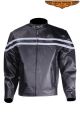 Mens Racer Jacket W/ Silver Racing Stripes