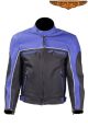 Mens Blue Racer Jacket W/ Reflective Piping