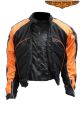 Mens Nylon, Mesh & Leather Jacket