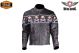 Motorcycle Leather Jacket W/ Skulls