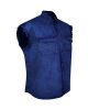 Dream Apparel Mens Biker Cuttoff Cotton Shirt Blue