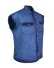 Dream Apparel Mens Biker Cuttoff Cotton Shirt Stonewash Ocean Blue