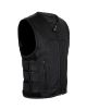 Mens Leather Vest With Neoprene Sides