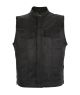 Dream Apparel® Mens Motorcycle CLUB VEST® Cowhide Leather, Zipper Front, Concealed Front Snaps