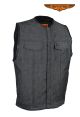 Black Denim Club Vest - Men's