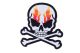 Flaming Skull Crossbones Patch
