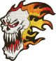 Flaming Skull Motorcycle Patch
