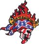 Born To Raise Hell with Confederate Skull Motorcycle Patch