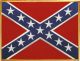 Biker Leather Vest Confederate Flag Patch