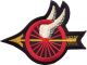 Arrow and Wheel with Wings Patch