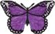 Black/Blue Butterfly Biker Patch