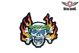 Skull W Flames&Green Vines On Head
