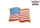 Waving USA Flag Motorcycle Patch