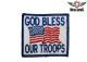 God Bless Our Troops With USA Flag Motorcycle Patch