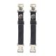 Dream Apparel  Skull Design Heavy-Duty Alligator Teeth Boot Clips – Adjustable Elastic Straps