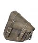 Authentic Distressed Brown Leather Left Side Solo Swing Arm Bag