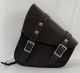 Authentic Distressed Brown Leather Left Side Solo Swing Arm Bag