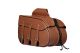 Genuine Premium Naked Brown Leather Concealed Carry Motorcycle Saddlebag