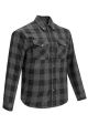 Dream Apparel Men's Flannel Shirt Black & Grey Sleek Design Cotton Shirt