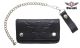 Naked Cowhide Leather Winged V-Twin Engine Multi-Pocket Wallet - Black